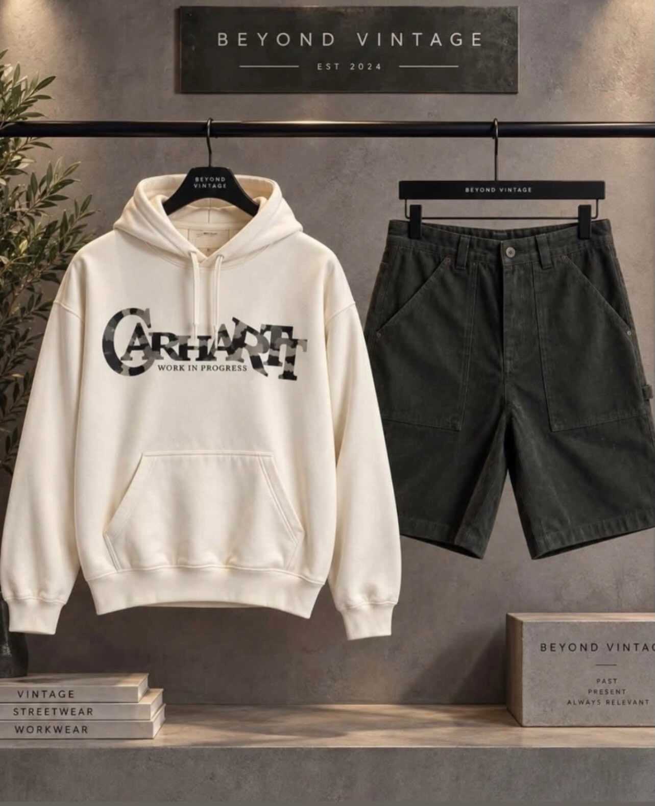 Cream graphic hoodie